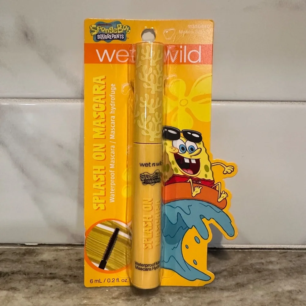 3pc Wet N Wild SpongeBob Splash On WATERPROOF MASCARA - Black Blue Yellow SEALED